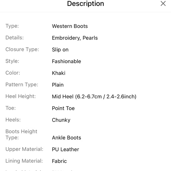 SHEIN Western style Slip On Chunky Heeled Boots - Picture 6 of 6